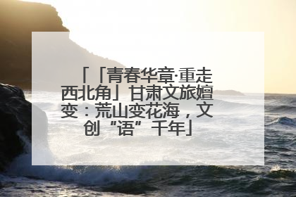 「青春华章·重走西北角」甘肃文旅嬗变：荒山变花海，文创“语”千年