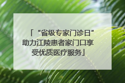 “省级专家门诊日”助力江陵患者家门口享受优质医疗服务