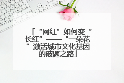 “网红”如何变“长红”——“一朵花”激活城市文化基因的破题之路