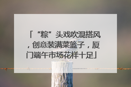 “粽”头戏吹混搭风，创意装满菜篮子，厦门端午市场花样十足