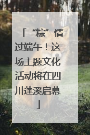 “粽”情过端午！这场主题文化活动将在四川蓬溪启幕