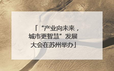 “产业向未来，城市更智慧”发展大会在苏州举办