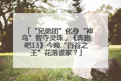 “兄弟团”化身“神鸟”智夺灵珠，《奔跑吧13》今晚“百谷之王”花落谁家？