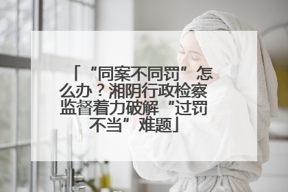 “同案不同罚”怎么办？湘阴行政检察监督着力破解“过罚不当”难题