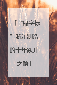 “品字标”浙江制造的十年跃升之路