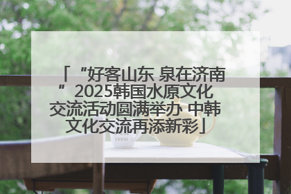 “好客山东 泉在济南”2025韩国水原文化交流活动圆满举办 中韩文化交流再添新彩