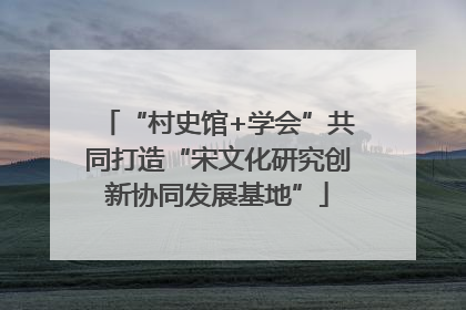 “村史馆+学会”共同打造“宋文化研究创新协同发展基地”