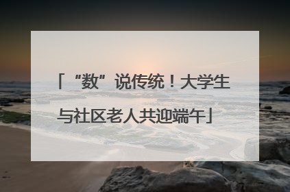 “数”说传统！大学生与社区老人共迎端午