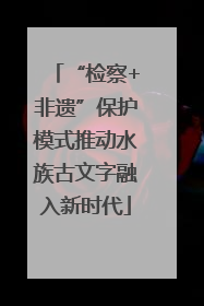 “检察+非遗”保护模式推动水族古文字融入新时代