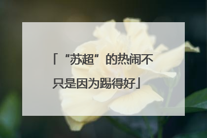 “苏超”的热闹不只是因为踢得好