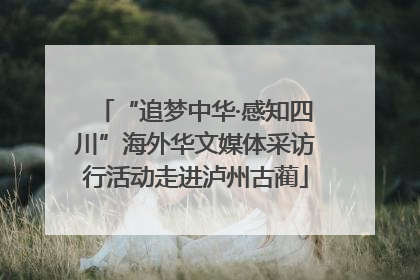 “追梦中华·感知四川”海外华文媒体采访行活动走进泸州古蔺
