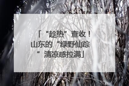 “趁热”查收！山东的“绿野仙踪”清凉感拉满