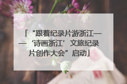 “跟着纪录片游浙江——‘诗画浙江’文旅纪录片创作大会”启动