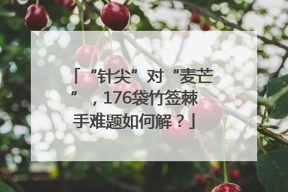 “针尖”对“麦芒”，176袋竹签棘手难题如何解？