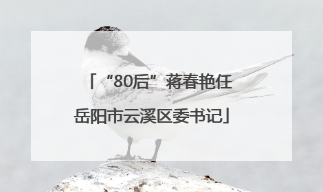 “80后”蒋春艳任岳阳市云溪区委书记