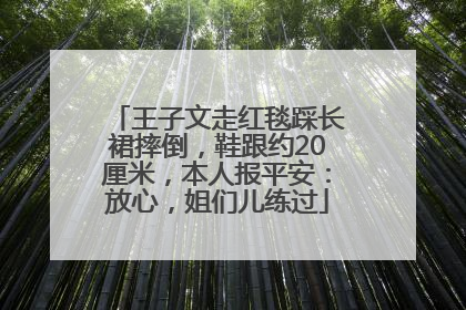 王子文走红毯踩长裙摔倒，鞋跟约20厘米，本人报平安：放心，姐们儿练过