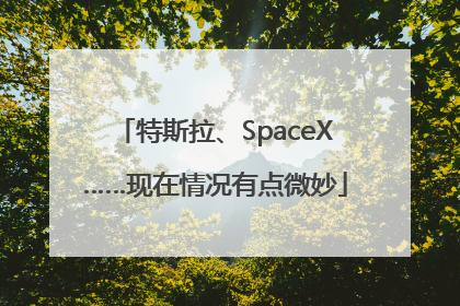 特斯拉、SpaceX……现在情况有点微妙