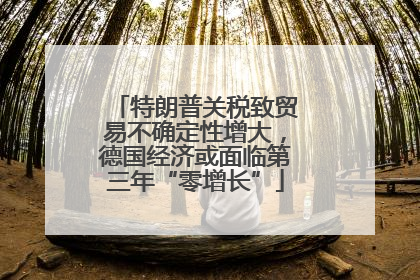 特朗普关税致贸易不确定性增大，德国经济或面临第三年“零增长”