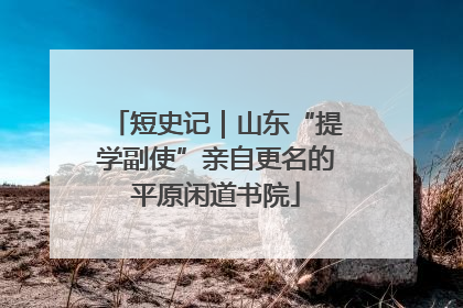 短史记｜山东“提学副使”亲自更名的平原闲道书院