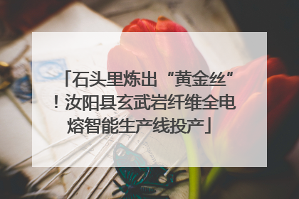 石头里炼出“黄金丝”！汝阳县玄武岩纤维全电熔智能生产线投产