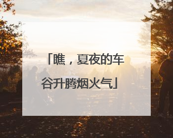 瞧，夏夜的车谷升腾烟火气