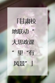 甘肃校地联动“大思政课”里“有风景”