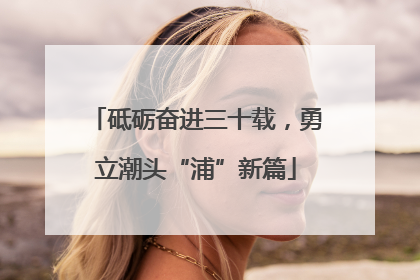 砥砺奋进三十载，勇立潮头“浦”新篇