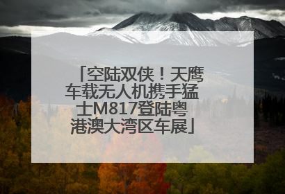 空陆双侠！天鹰车载无人机携手猛士M817登陆粤港澳大湾区车展