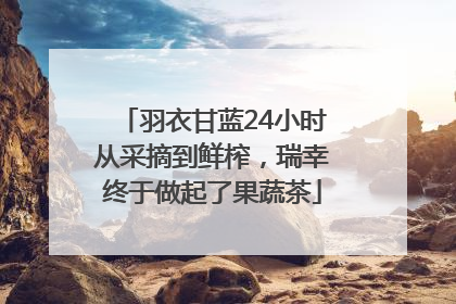 羽衣甘蓝24小时从采摘到鲜榨，瑞幸终于做起了果蔬茶
