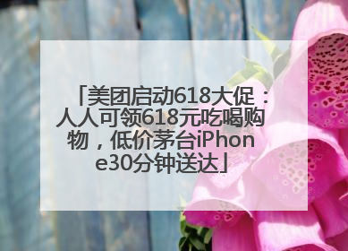 美团启动618大促：人人可领618元吃喝购物，低价茅台iPhone30分钟送达