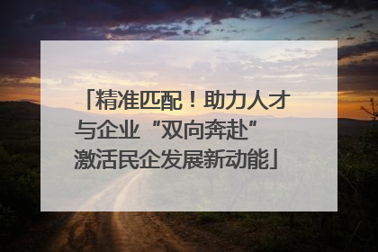 精准匹配！助力人才与企业“双向奔赴” 激活民企发展新动能
