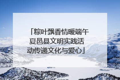 粽叶飘香情暖端午 夏邑县文明实践活动传递文化与爱心