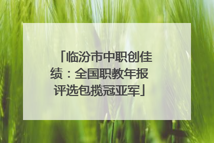 临汾市中职创佳绩：全国职教年报评选包揽冠亚军