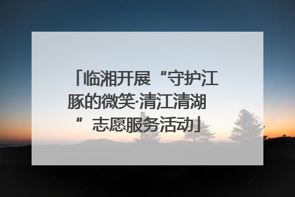 临湘开展“守护江豚的微笑·清江清湖”志愿服务活动