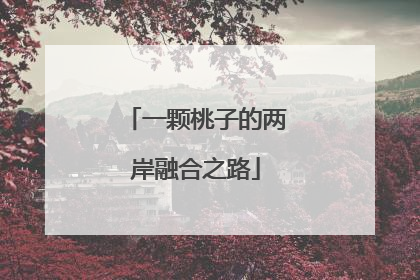 一颗桃子的两岸融合之路