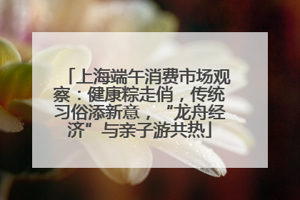 上海端午消费市场观察：健康粽走俏，传统习俗添新意，“龙舟经济”与亲子游共热