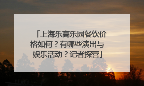 上海乐高乐园餐饮价格如何？有哪些演出与娱乐活动？记者探营
