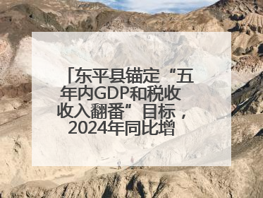 东平县锚定“五年内GDP和税收收入翻番”目标，2024年同比增长5.8%