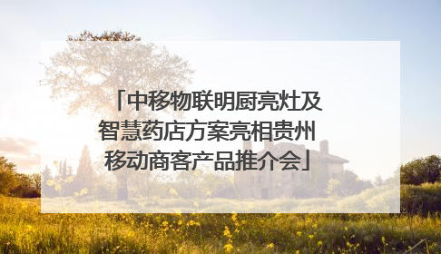 中移物联明厨亮灶及智慧药店方案亮相贵州移动商客产品推介会