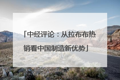 中经评论：从拉布布热销看中国制造新优势
