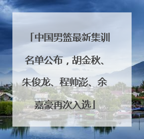 中国男篮最新集训名单公布，胡金秋、朱俊龙、程帅澎、余嘉豪再次入选