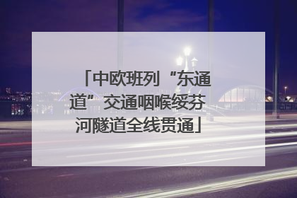 中欧班列“东通道”交通咽喉绥芬河隧道全线贯通