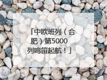 中欧班列（合肥）第5000列鸣笛起航！