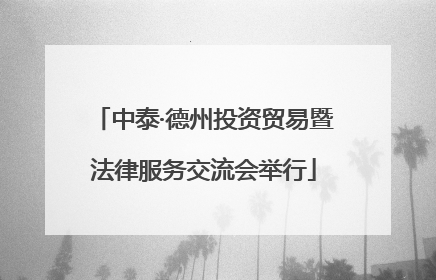 中泰·德州投资贸易暨法律服务交流会举行