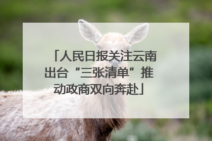 人民日报关注云南出台“三张清单”推动政商双向奔赴