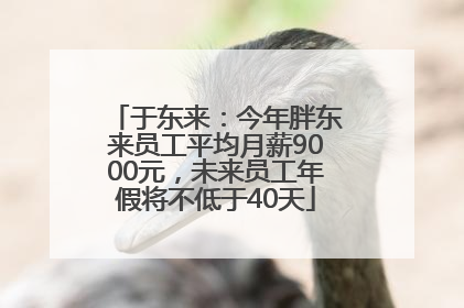 于东来：今年胖东来员工平均月薪9000元，未来员工年假将不低于40天
