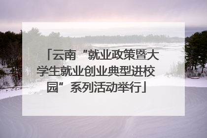 云南“就业政策暨大学生就业创业典型进校园”系列活动举行