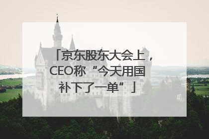 京东股东大会上，CEO称“今天用国补下了一单”