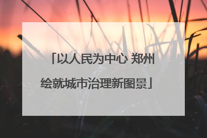 以人民为中心 郑州绘就城市治理新图景