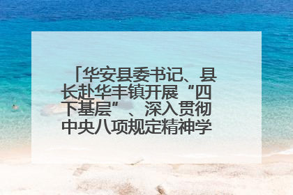 华安县委书记、县长赴华丰镇开展“四下基层”、深入贯彻中央八项规定精神学习教育工作调研